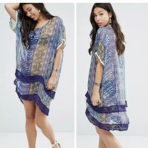 GYPSY 05  beach cover up silk Dress one size NWT